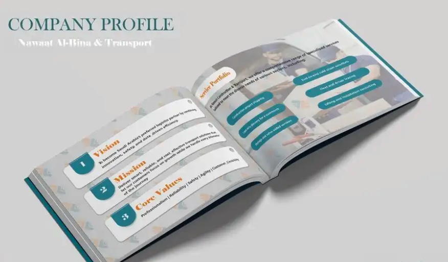 تصميم بروفايل شركة توصيل