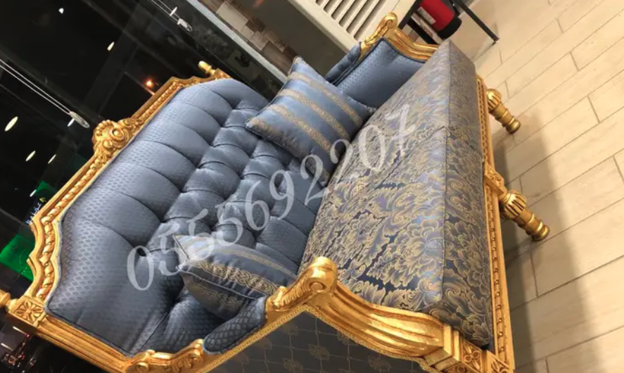 كنب ملكي مجالس قاعات افراح قصور خشب زان مفروشات