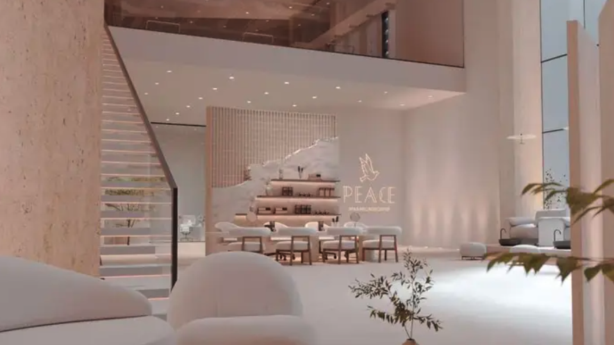 مصمم ثري دي 3d كافيه مكتب مطعم معرض متجر محل