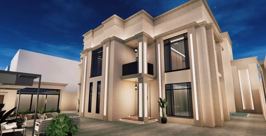 تصميم 3D داخلي وخارجي شامل للمشاريع وتنفيذها