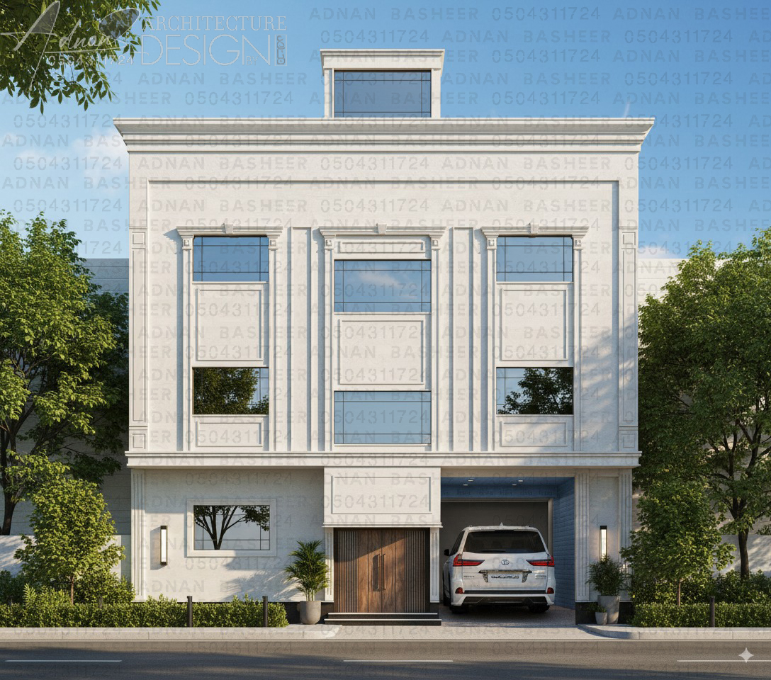 مصمم واجهات خارجية عمائر فلل فوتوشوب 2D حجر بويه رخام GRC هوية مكية