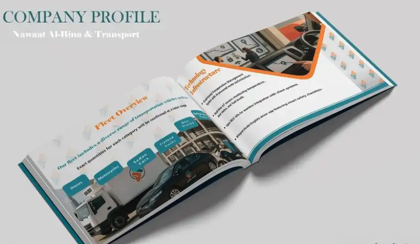 تصميم بروفايل شركة توصيل