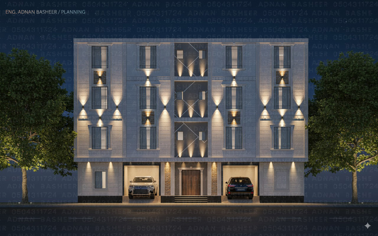 مصمم واجهات خارجية عمائر فلل فوتوشوب 2D حجر بويه رخام GRC هوية مكية