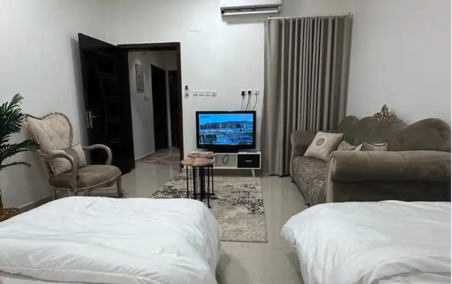 شقة مفروشة جديدة غرفتين للايجار اليومي