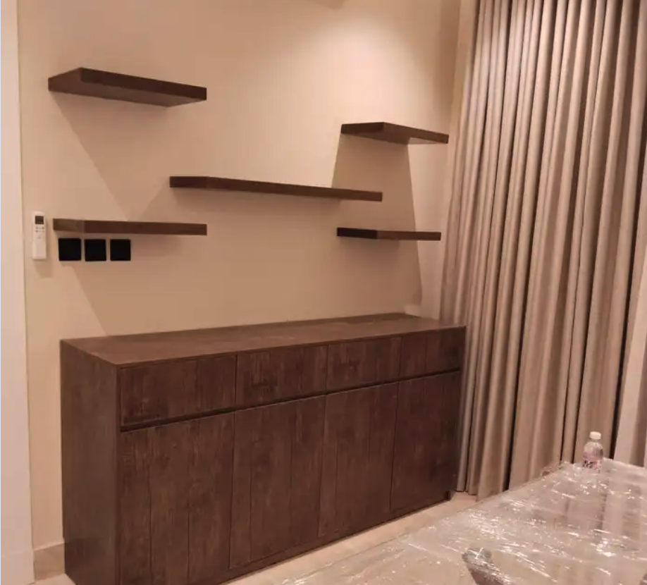 ركن كافي ارفف معلق مريا مدخل مع رف خدمات