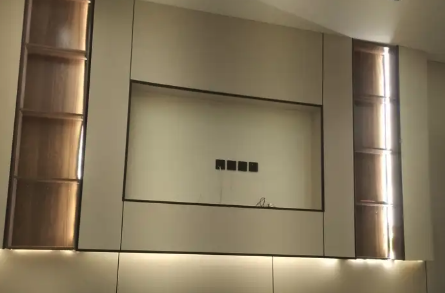 تصاميم ديكورات داخليه خلفيات شاشه بلازما ومداخل مرايات