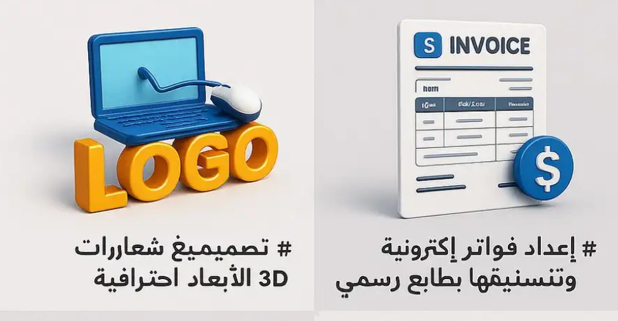 تصميم شعارات تجارية وخدمات الكترونيه وأختام باحترافية