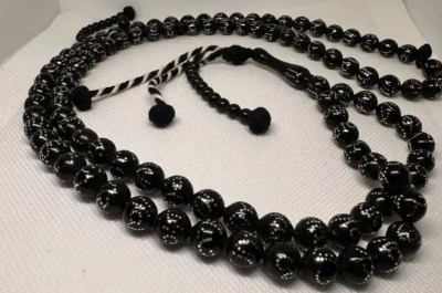 سبحة الكوك الطبيعي نقوشات الأسماء الحسنى