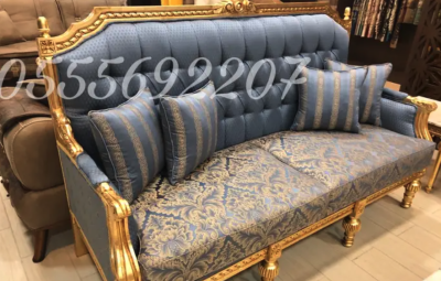 كنب ملكي مجالس قاعات افراح قصور خشب زان مفروشات