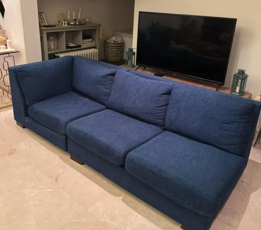 كنب كحلي مستخدم من هوم سنتر