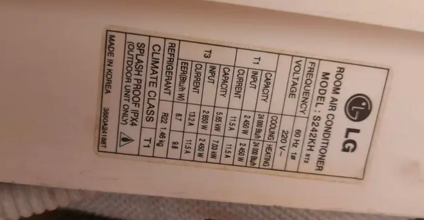 مكيف اسبلت LG